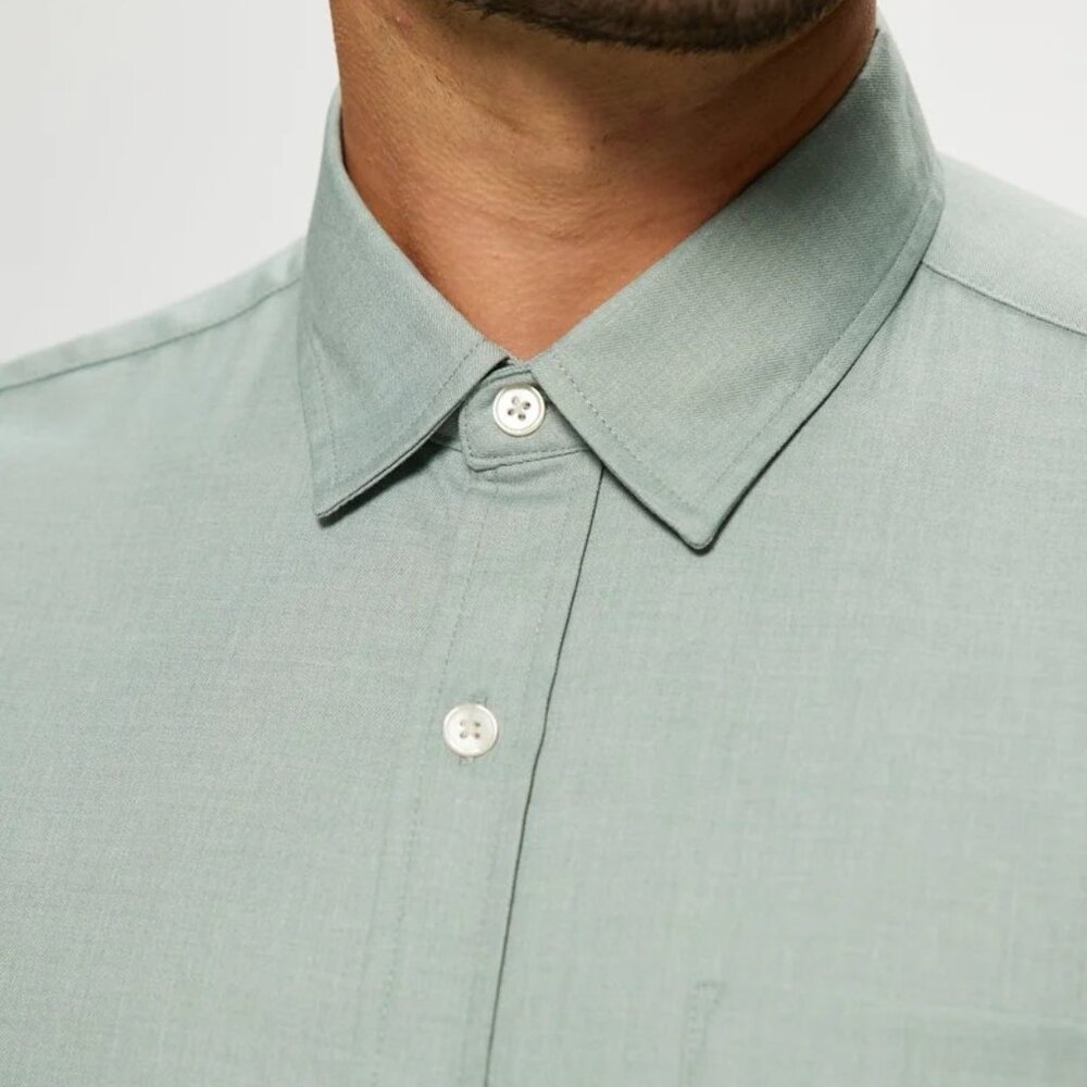 Julian & Mark Sage Chambray Stretch Long Sleeve S… - image 3